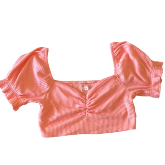 NWOT SO Puffed Sleeve Cropped Top Size XL - Picture 1 of 3